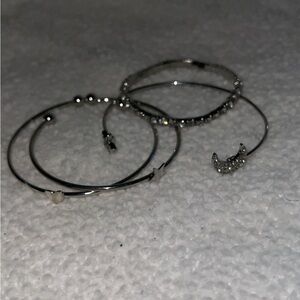 Elegant Silver Bangle Set